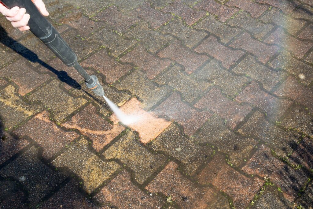 Jetwashing pavers Dublin